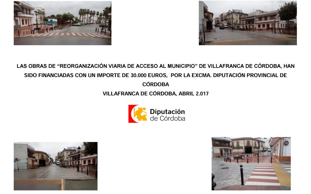Obras de «reorganización viaria de acceso al municipio»