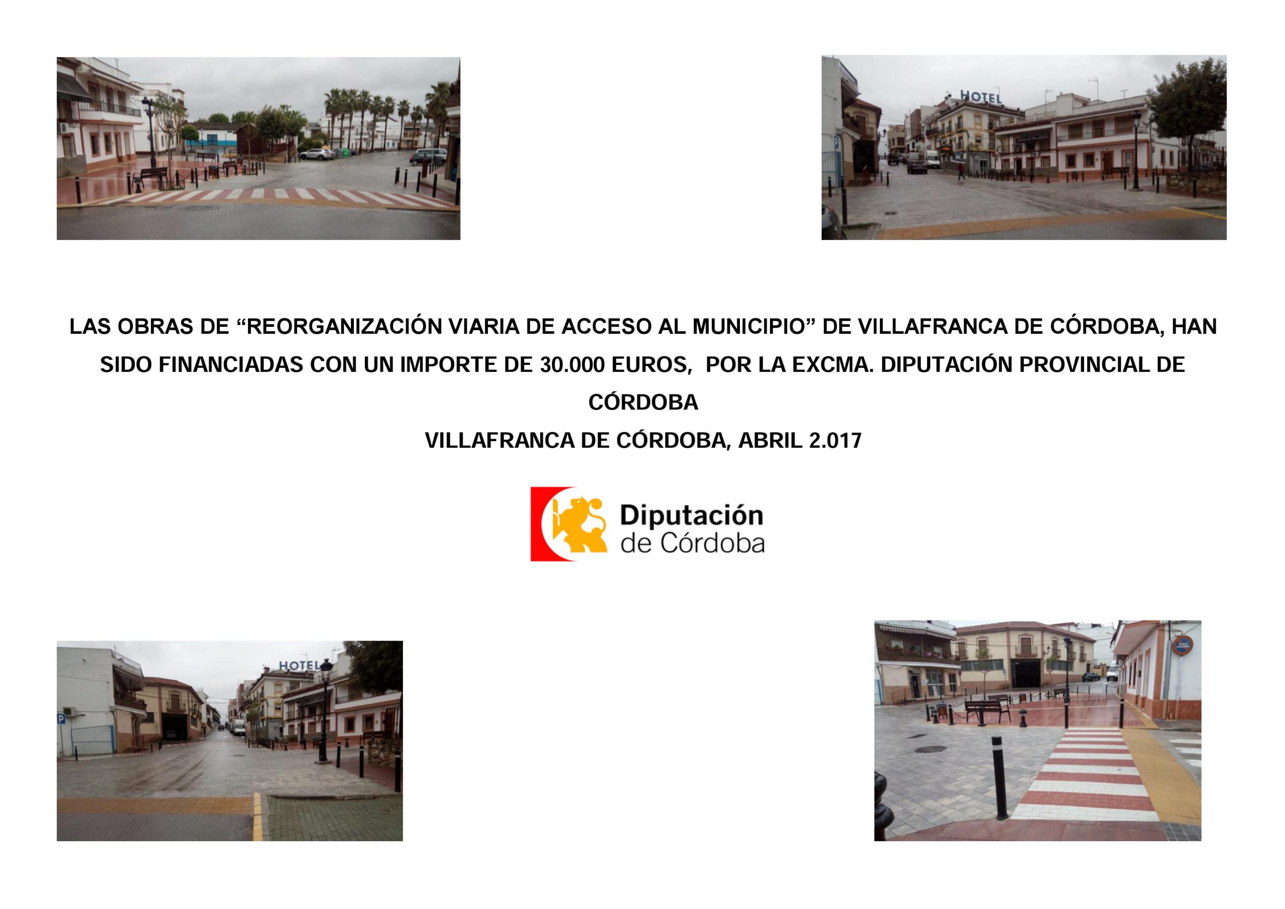 Obras de "reorganización viaria de acceso al municipio" 1