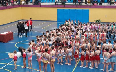 Las alumnas de la escuela municipal de gimnasia ritmica de Villafranca participan en las competiciones de Marmolejo y Lopera