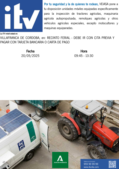 ITV Vehículos Agrícolas 20-05-2025